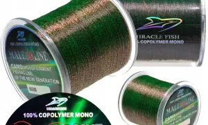 Żyłka wędkarska Miracle Fish Male 3D Line Camo, 100% kopolimer mono, 600m. Najlepsza żyłka do feedera, idealna na nowe pokolenie wędkarzy.