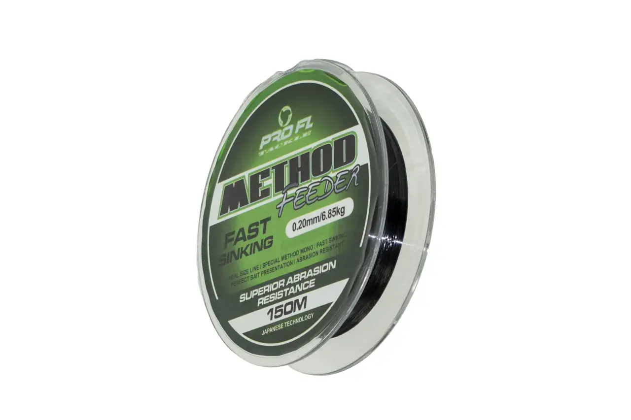 Nawój żyłki Pro FL Method Feeder 0.20mm, 6.85kg. Szybko tonąca, odporna na przetarcia – najlepsza żyłka do method feeder.