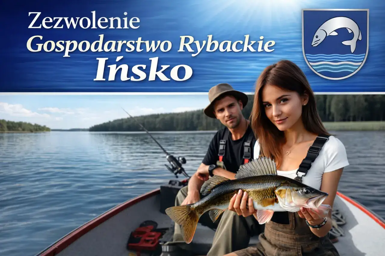 Para z jeziora Osuszyno cieszy się udanym połowem ryb.