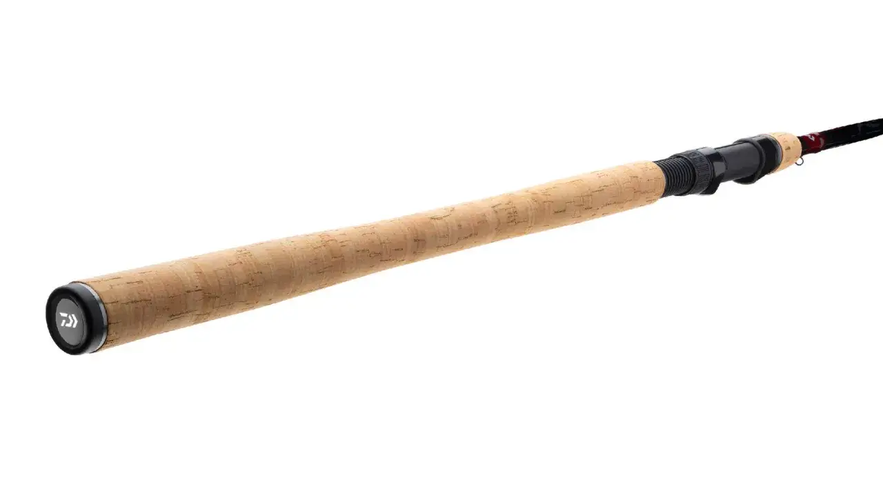 Uchwyt z korka wędki Daiwa Ninja Feeder z logo marki.