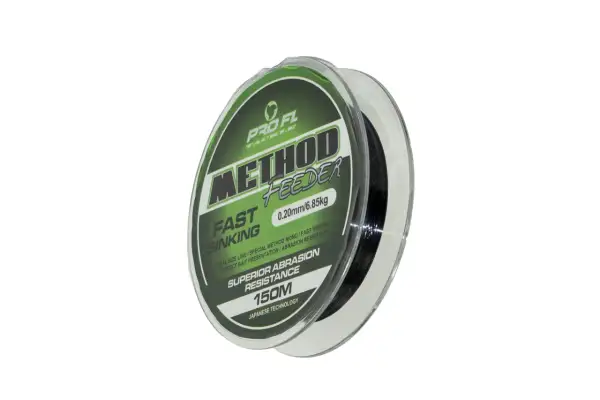 Nawój żyłki Pro FL Method Feeder 0.20mm, 6.85kg. Szybko tonąca, odporna na przetarcia – najlepsza żyłka do method feeder.